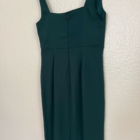NWOT Glamorous Disposition Emerald Green Ruched Maxi Dress - Picture 7 of 10
